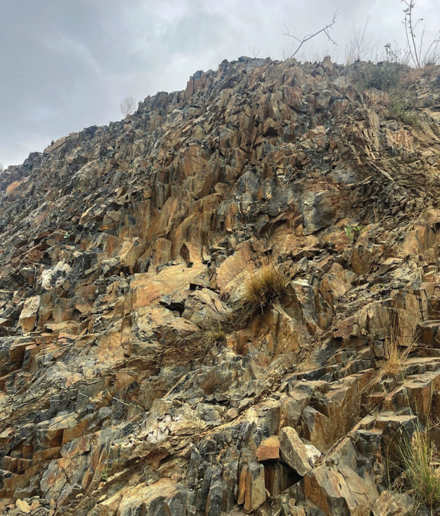 Rock formation of the mountain